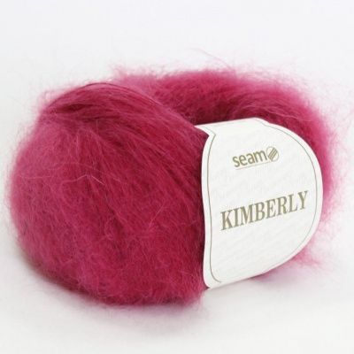 Пряжа SEAM Kimberly (12269 малиновый) Состав: 80% кид мохер 20% полиамид; 25г/210м