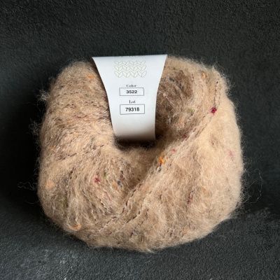 Infinity Design Tweed (3522 пудровый) 40% бэби альпака, 8% мериносовая шерсть, 32% вискоза, 20% полиамид 50 гр/150 м